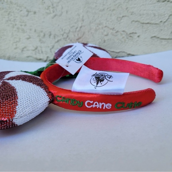 New Disney Parks Mickey/Minnie Mouse Peppermint Cane Ears/Headband - Picture 10 of 16